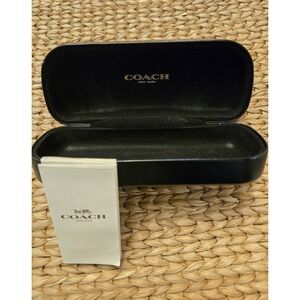 Coach New York Black Hard Clamshell Glasses Case Eye/Sunglasses Holder Sun Used